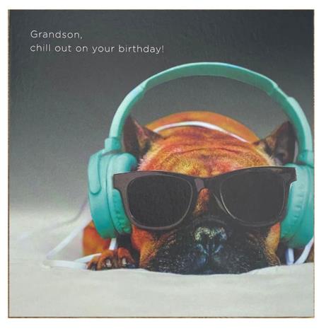 Grandson Photographic Chill Out Birthday Card £2.50